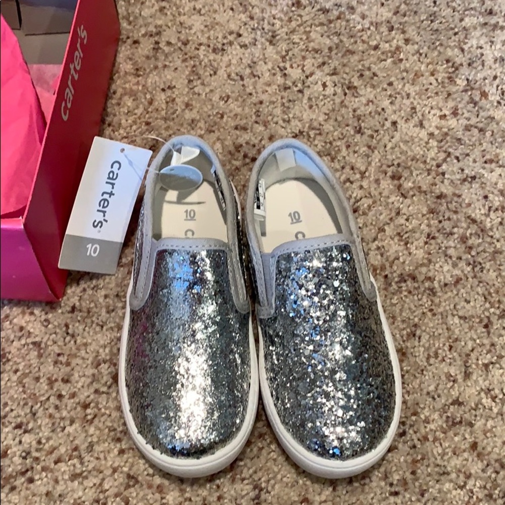 Carters slip in glitter tennis shoe